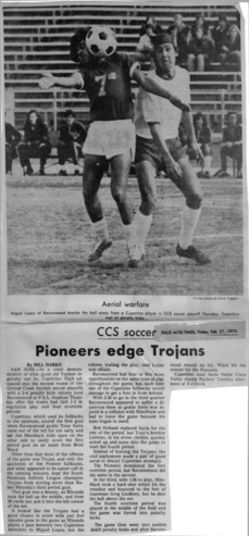 Pioneers Edge Trojans - Palo Alto TImes