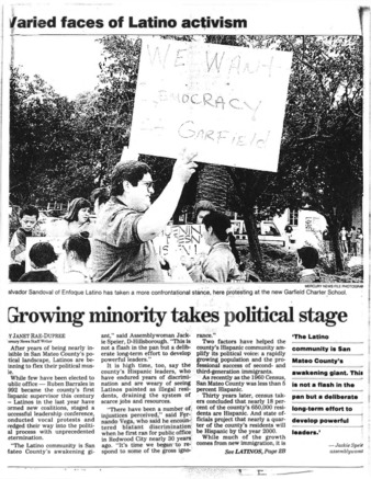 Growing Minority Takes Political Stage - San Jose Mercury News
