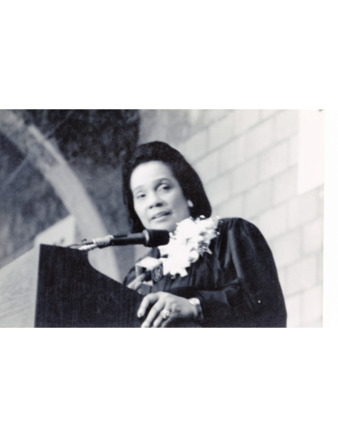 Coretta Scott King's visit to Ravenswood Middle School Graduation