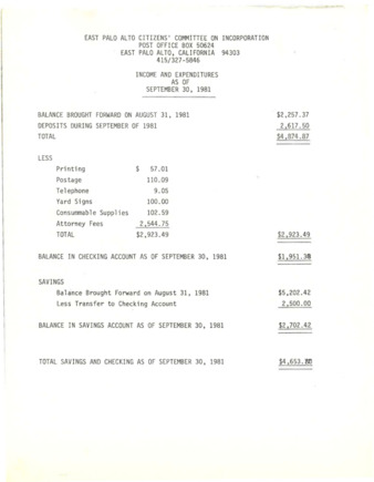 EPACCI Suggested Areas of Consideration During Work Plan Session Held October 28, 1981