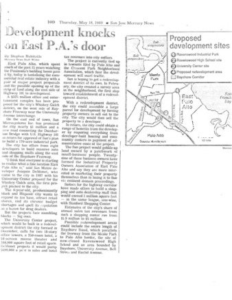Development Knocks on East P.A.'s Door - San Jose Mercury News