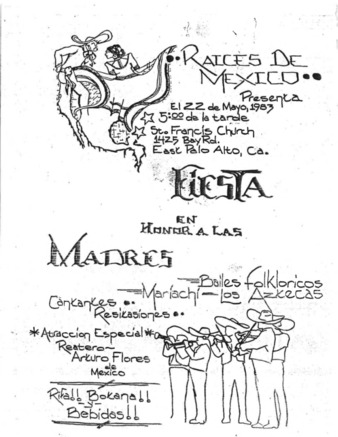 Flyer for Raices de Mexico Fiesta en Honor a Las Madres