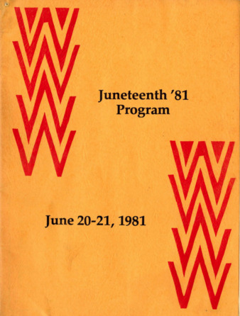 Juneteenth '81 Celebration Program
