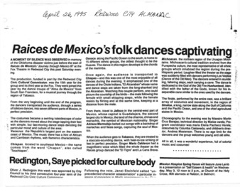 Raices de Mexico's Folk Dances Captivating - Redwood City Almanac