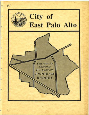 City of East Palo Alto Program Budget, 1987-1988