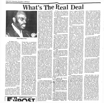 What's the Real Deal - East Palo Alto Post