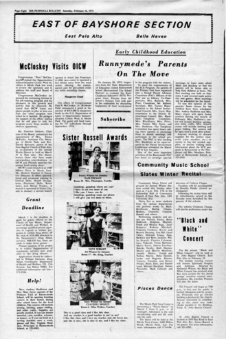 East of Bayshore Section from The Peninsula Bulletin Vol 7, No 12