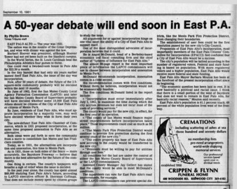 A 50-Year Debate Will End Soon in East P.A. - Peninsula Times Tribune