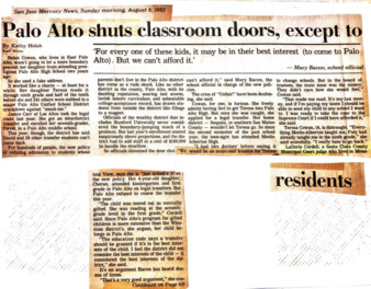Palo Alto Shuts Classroom Doors, Except to Residents - San Jose Mercury News