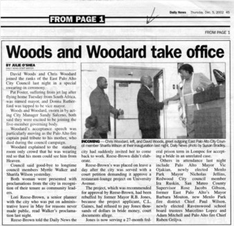 Woods and Woodard Take Office - Daily News