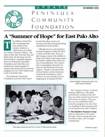 A "Summer of Hope" for East Palo Alto - Peninsula Community Foundation Newsletter