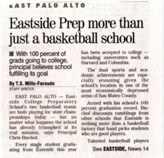 Eastside Prep More Than Just a Basketball School - San Mateo County Times