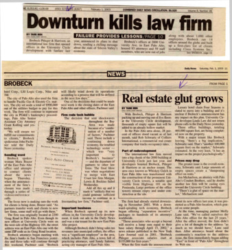 Downturn kills law firm - Daily News