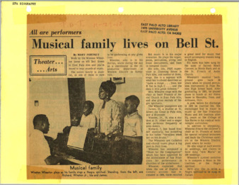 Musical Family Lives on Bell St. - Palo Alto Times