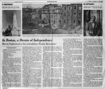 In Boston, a Dream of Independence - The Washington Post