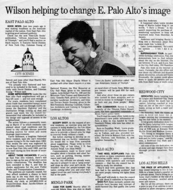Wilson Helping to Change E. Palo Alto's Image - San Jose Mercury News