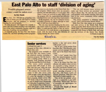 East Palo Alto to staff 'division of aging' - Palo Alto Daily News