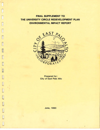 Final Supplement to the University Circle Redevelopment Plan Environmental Impact Report