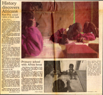 History Discovers Africans: East P.A. School Rakes a Fresh Look - Peninsula Extra