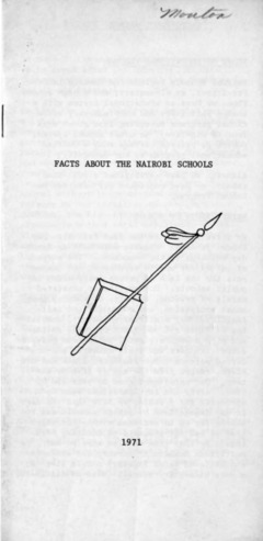 Facts About the Nairobi Schools Pamphlet