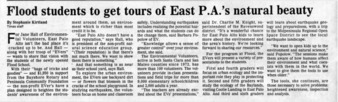 Flood Students to Get Tours of East P.A.'s Natural Beauty - unknown publication