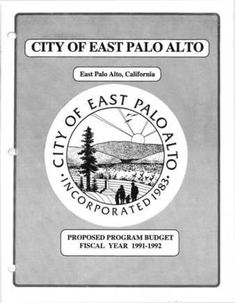 City of East Palo Alto Proposed Program Budget, 1991-1992