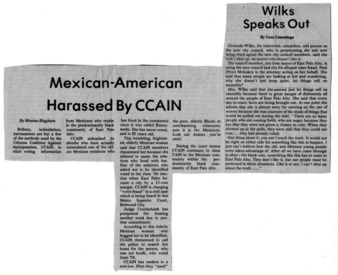 Mexican-American Harassed by CCAIN - unknown publication