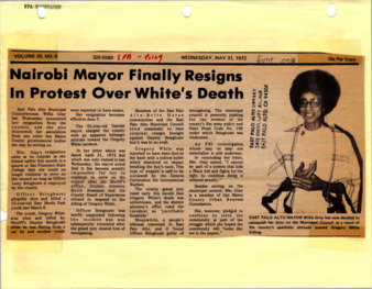 Nairobi Mayor Finally Resigns in Protest Over White's Death - Unknown Publication