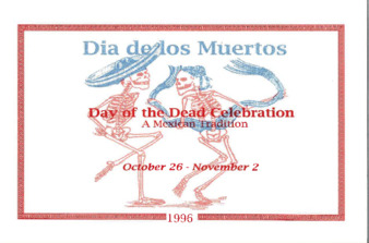 Promotional Flyer for Raices de Mexico Dia de los Muertos 1996