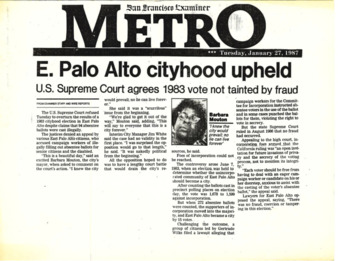 E. Palo Alto Cityhood Upheld - San Francisco Examiner