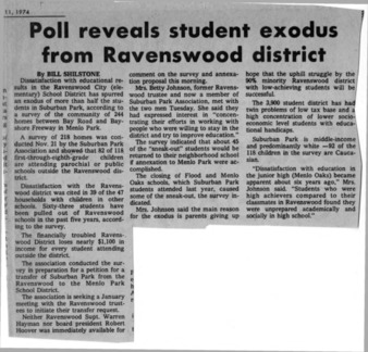 Poll Reveals Student Exodus from Ravenswood District - Palo Alto Times