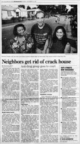 Neighbors Get Rid of Crack House - San Jose Mercury News