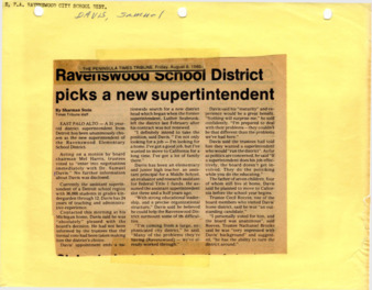 Ravenswood School District Picks a New Superintendent - Peninsula Times Tribune