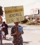 Seniors Demonstrating Outside the EPA Senior Center