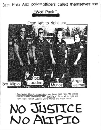 Flyer Calling for Justice Against the EPA Police "Wolf Pack"