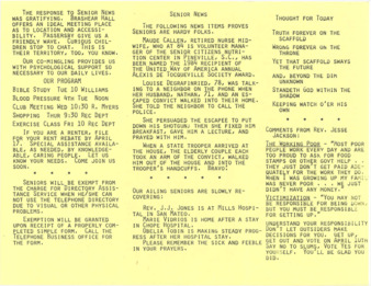 EPA Senior Citizens Club Newsletter - April 1984