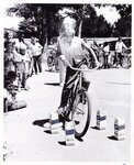 Photograph of Young Girl Biking in the Jack Farrell Park Bike Rodeo in East Palo Alto