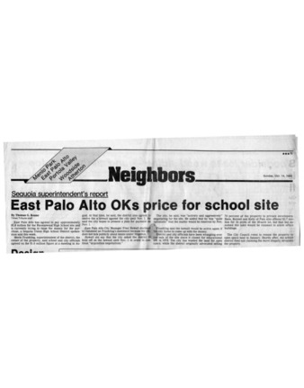 East Palo Alto OKs Price for School Site - Peninsula Times Tribune