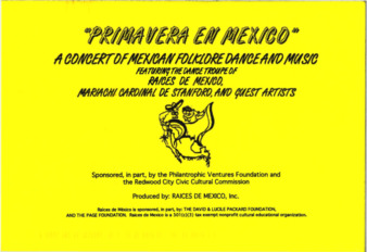 Flyer and Program for Primavera en Mexico 1997
