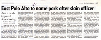 East Palo Alto to name park after slain officer - San Francisco Chronicle