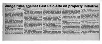 Judge Rules Against East Palo Alto on Property Initiative - Times Tribune