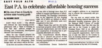 East P.A. to celebrate affordable housing success - San Mateo County Times