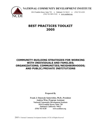 NCDI Toolkits