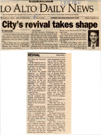 City's revival takes shape - Palo Alto Daily News