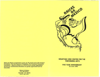 Program for Raices de Mexico Five Year Anniversary Performance, 1996