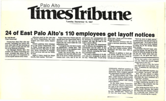 24 of East Palo Alto's 110 Employees Get Layoff Notices - Times Tribune