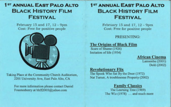 Booklet for the First Annual EPA Black History Film Festival