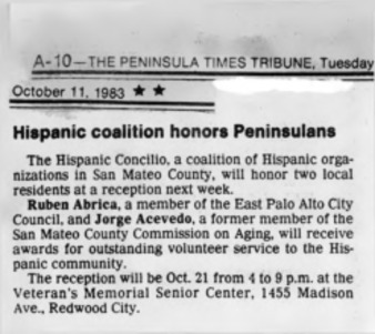 Hispanic Coalition Honors Peninsulans - Peninsula Times Tribune