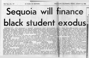 Sequoia Will Finance Black Student Exodus - Palo Alto Times