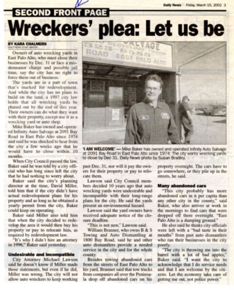 Wreckers' plea: Let us be - Daily News